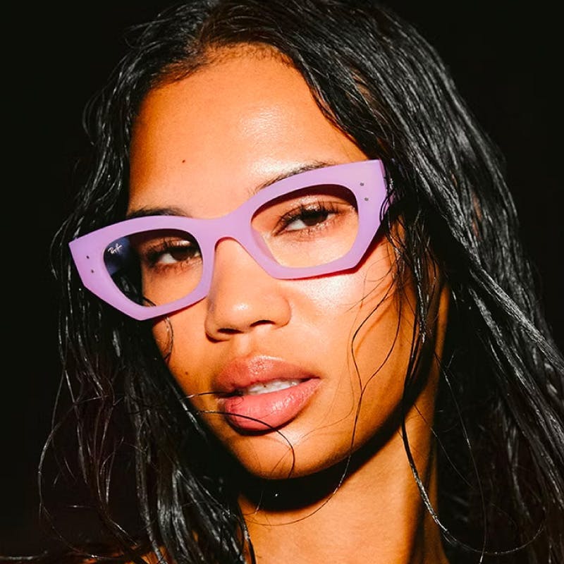 Woman wearing optical eyewear