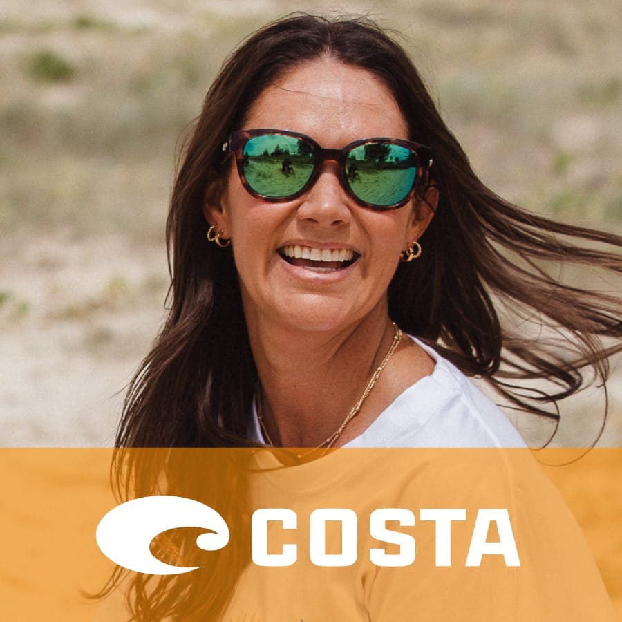 Woman wearing costa